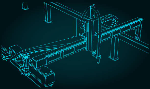CNC plasma cutting machine Stylized vector illustration of CNC plasma cutting machine CNC Plasma Cutting Machines Market Study: Comprehensive Segmentation and Forecast stock illustrations
