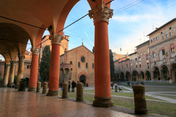 Piazza Santo Stefano in Bologna at christmas time