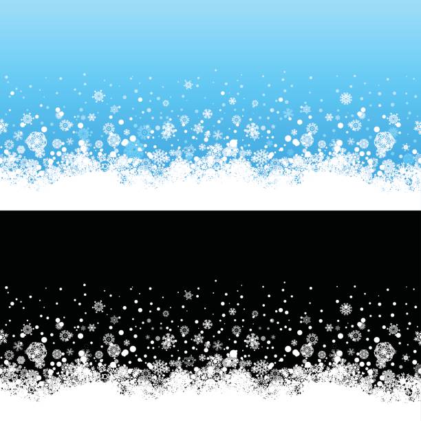 Neve senza cuciture bordo - illustrazione arte vettoriale