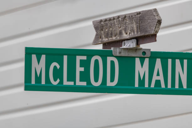 istock Information road sign in McLeod, Montana 1401643215