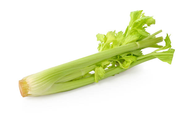 istock Fresh celery on white background. full depth of field 1401663170