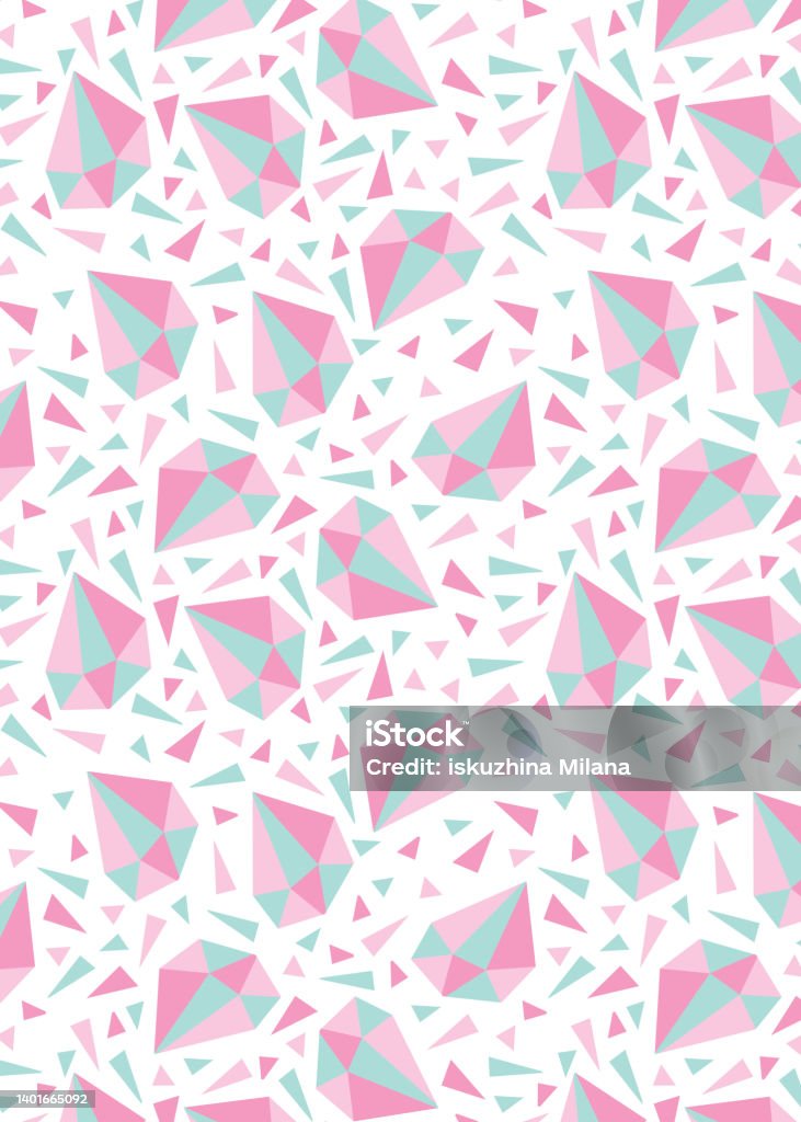 Pattern With Diamonds And Triangles Stock Illustration - Download Image ...