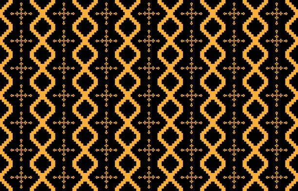 Vector illustration of Abstract geometric and tribal patterns, usage design local fabric patterns, Design inspired by indigenous tribes. geometric Vector illustration