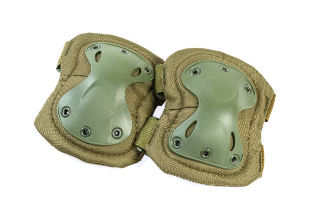 istock Tactical military elbow pads on a white background 1401669157