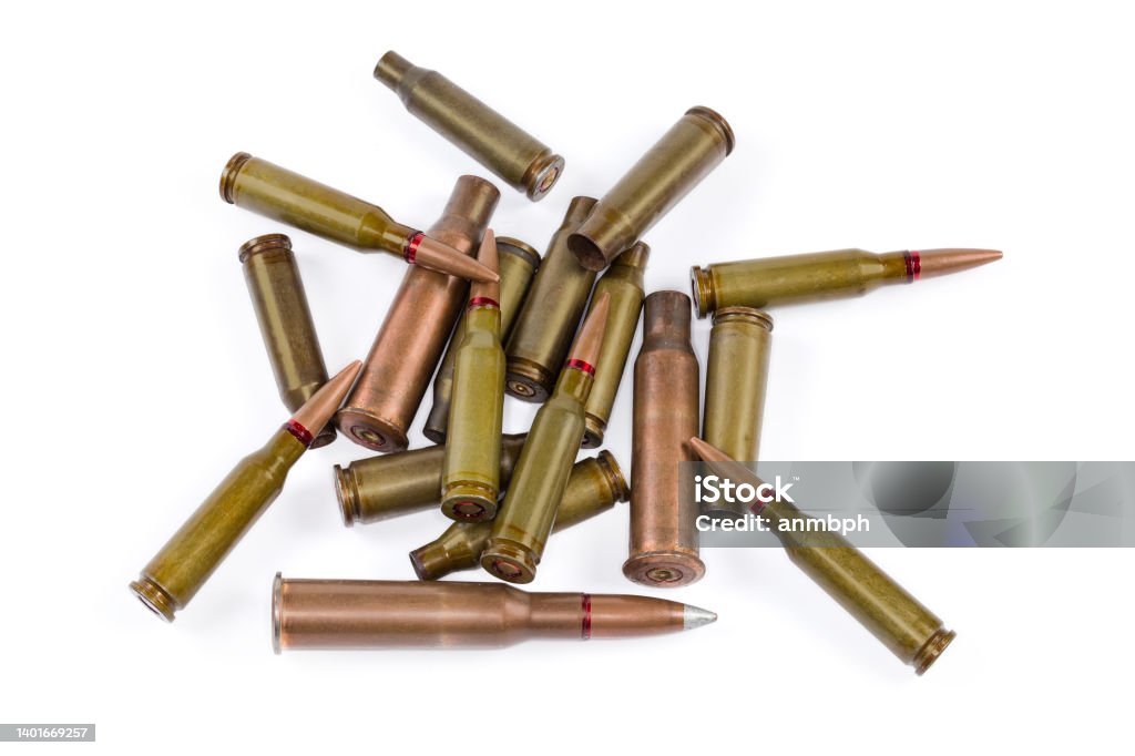 Expended Shells Spent Shells From Assault Rifles And Unused Cartridges Different ...
