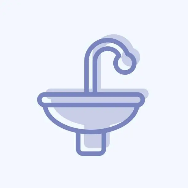 Vector illustration of Icon Sinks. suitable for building symbol. two tone style. simple design editable. design template vector. simple illustration