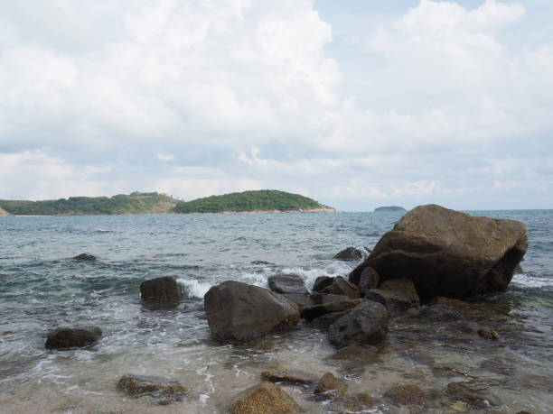 istock View of rocks in the sea. 1401671614