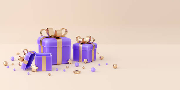 istock Realistic gift box with golden ribbon bow. 1401671720