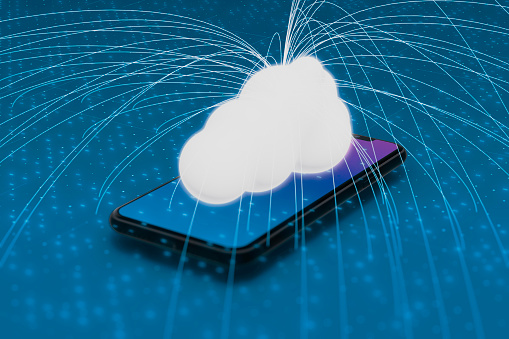 Digital work of Cloud Service on smart phone