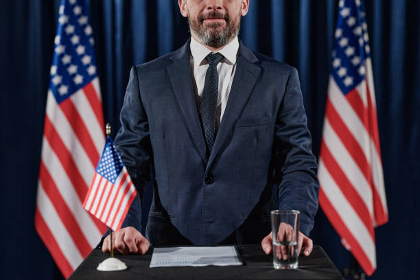 istock American politician giving a speech 1401674303