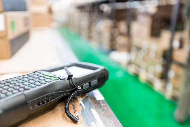 istock Scanning equipment in a large warehouse 1401676542