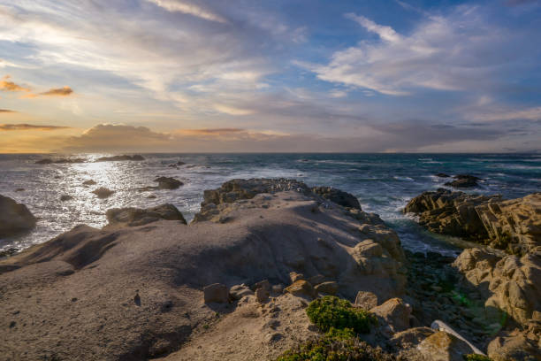istock Monterey - view of the coast at sunset. 1401678312