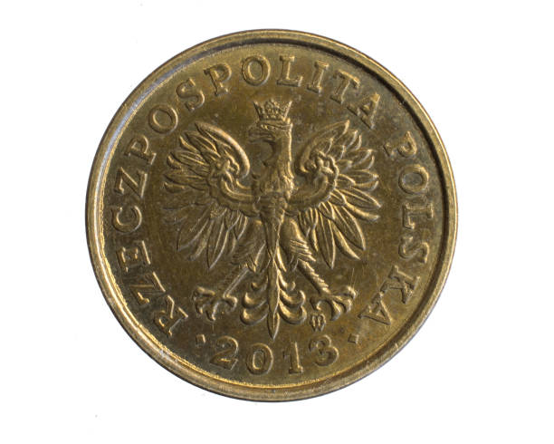 istock Polish two cents coin on a white isolated background 1401683588