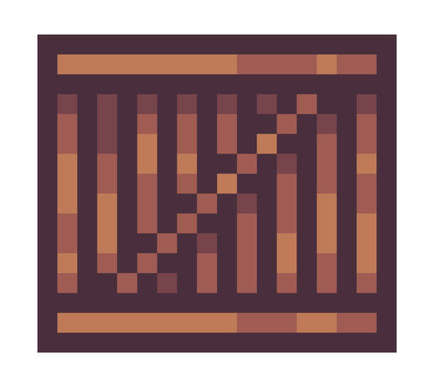 istock Cartoon crate icon, isolated vector graphic illustration, pixel art icon game assets 8-bi sprite 1401686462