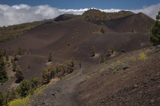 Photo of La Palma, landscapes along the long-range popular hiking route Ruta de Los Volcanes