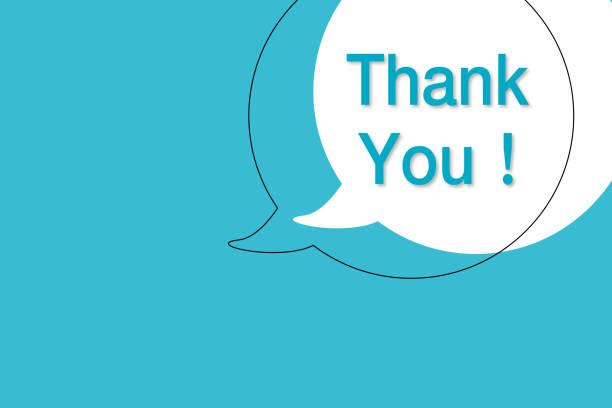 istock Thank you message in circle for card, presentation, business. Expressing gratitude. 1401710411
