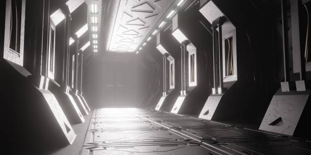 istock light in the tunnel corridor in a sci-fi building 3d render 1401713176