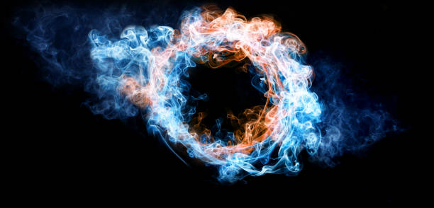 istock Smoke circle frame of art is colorful 1401713205