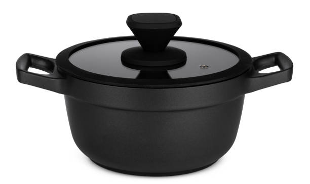 istock New black saucepan isolated on white background 1401715399