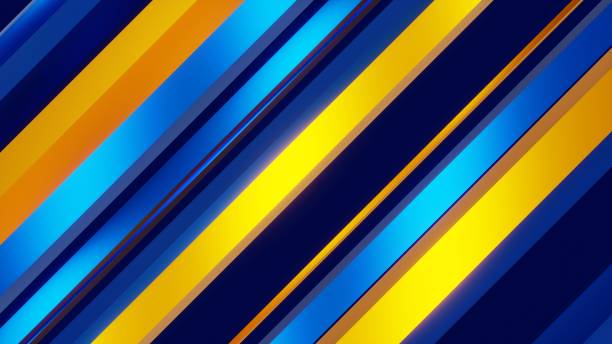 istock Blue shiny metal diagonal lines moving back and forth 4k 3d render 1401716761