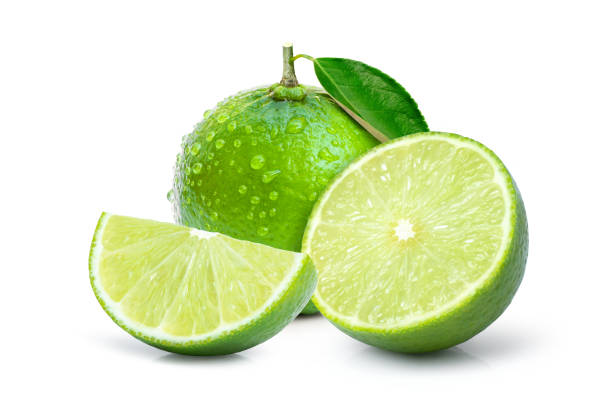 Lime on white stock photo