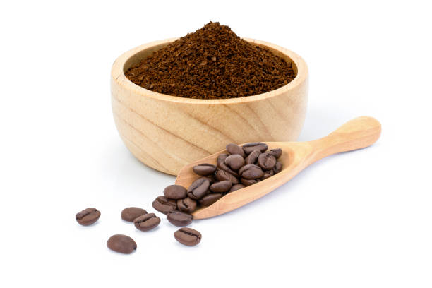 istock Roasted coffee beans and coffee powder (ground coffee) 1401719979