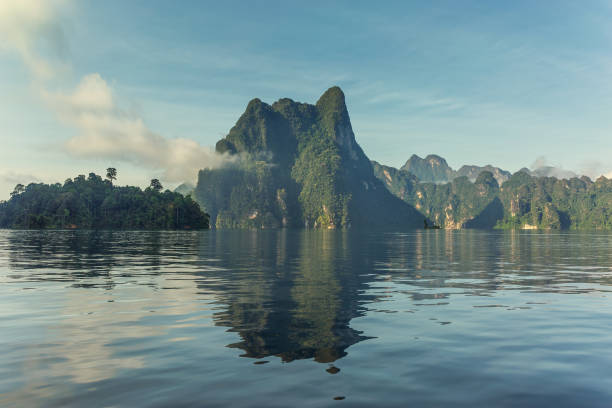 istock Cheow Lan lake landscape in Thailand 1401720330