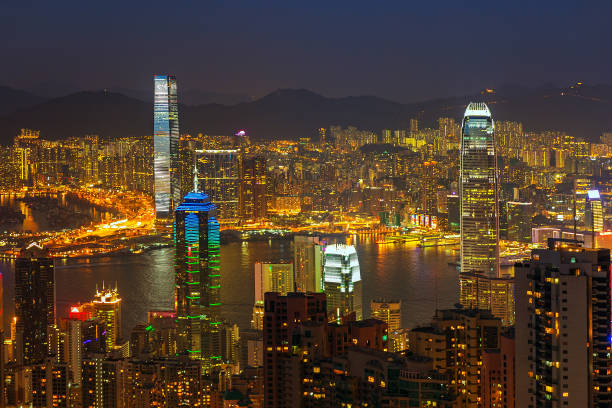 istock Hong Kong at night from Victoria Peak 1401720371