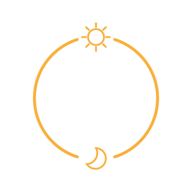 Day and night. Sun, moon icon concept Day and night. Sun, moon icon concept day and night stock illustrations