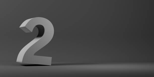 istock 3D render of the number 2 1401722025