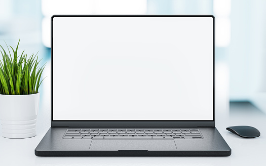 Close-up image of a black laptop computer keyboard on a white surface.