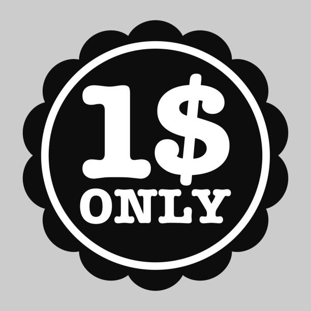 One Dollar Only Vector Icon Clip Art Stock Illustration - Download Image  Now - Abstract, Badge, Banking - iStock
