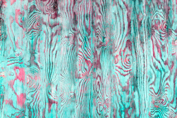 larice di recinzione - knotted wood plank wall abstract texture foto e immagini stock