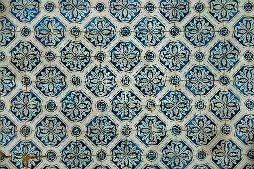 old portugal tiles background texture