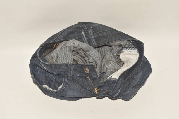 istock dirty jeans. used jeans or denim 1401747298