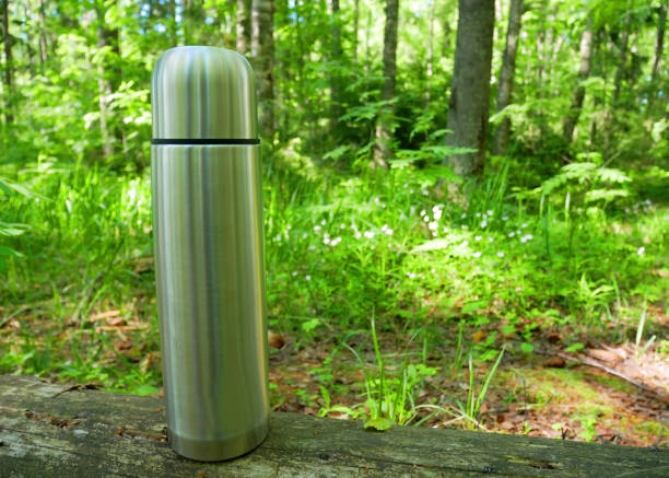 istock Hiking with a thermos in nature. 1401747376