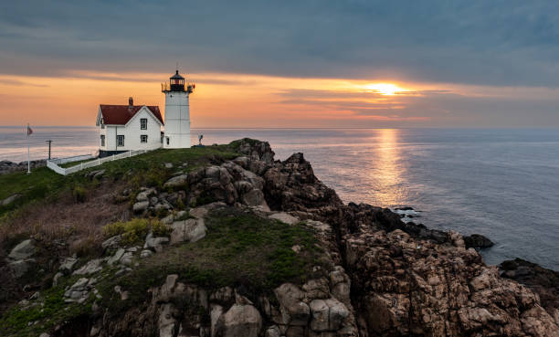 istock Nubble Light in Maine Drone Photo 1401749314