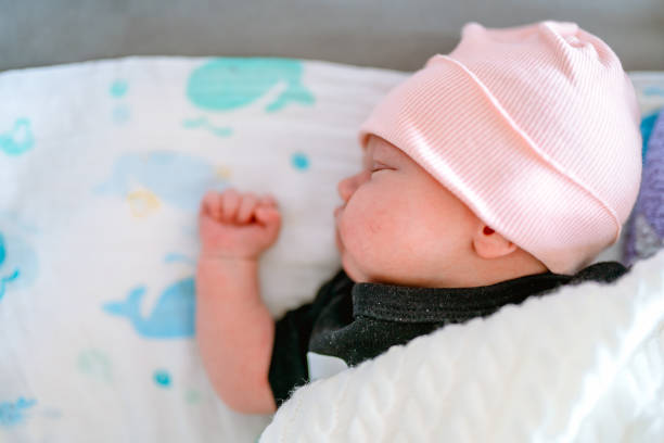 istock The face of a sleeping newborn 1401750789
