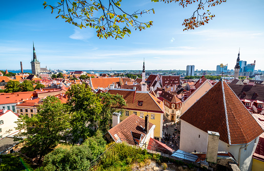 View over Old Town of Tallinn, Estonia.