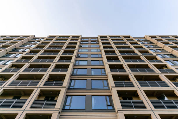 istock Exterior facade of modern residential building 1401753682
