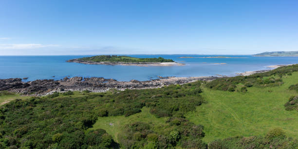 istock Aerial drone panoramic view of Scottish coastline 1401758590