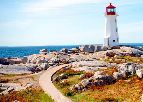 Peggy's Cove Lighthouse. Nova Scotia, Canada.