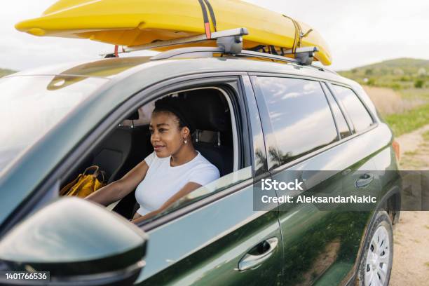On The Way To The Lake Stock Photo - Download Image Now - Road Trip, Car, Black People