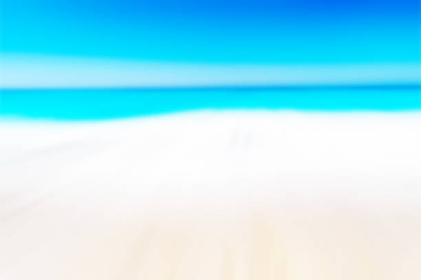 Sea Landscape with Sun, Sparkles and Soft Clouds