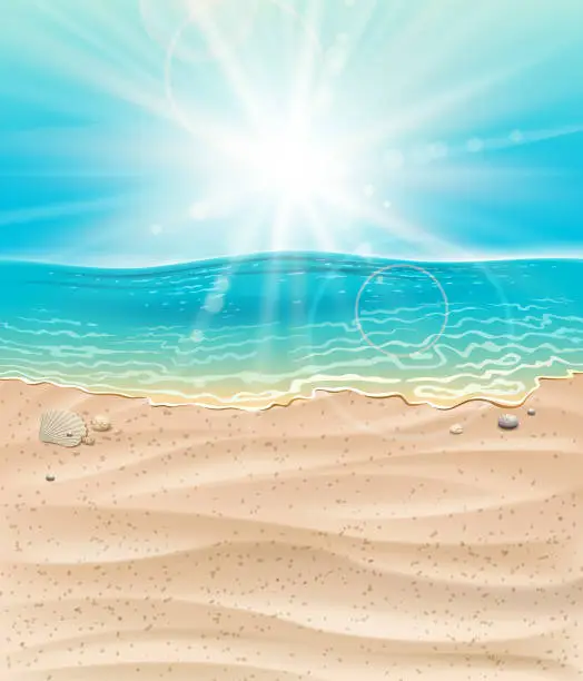 Vector illustration of beach sunlight