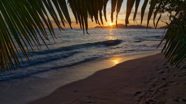 istock Serene sunset on the Anse Source d'Argent beach, La Digue island, Seychelles 1401774790