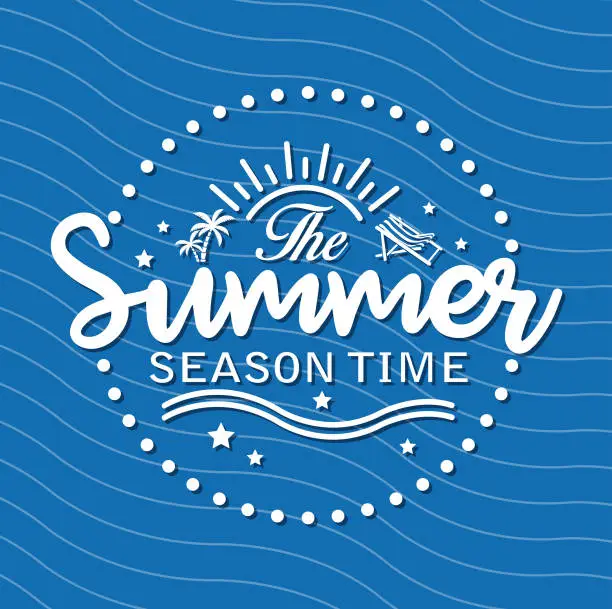 Vector illustration of summer season label