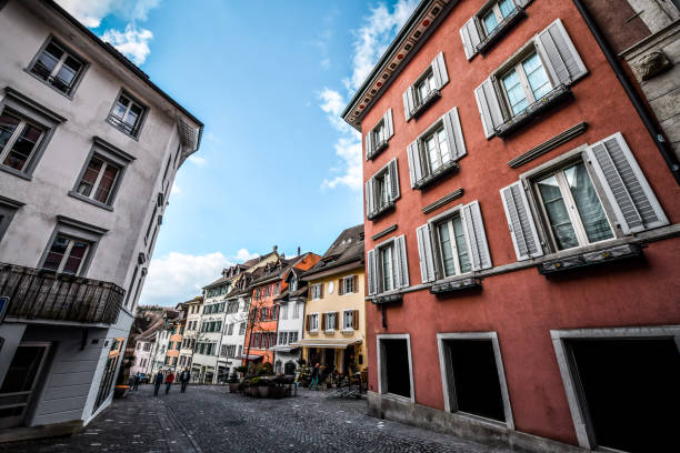 istock Downhill Street In Bremgarten, Switzerland 1401778443