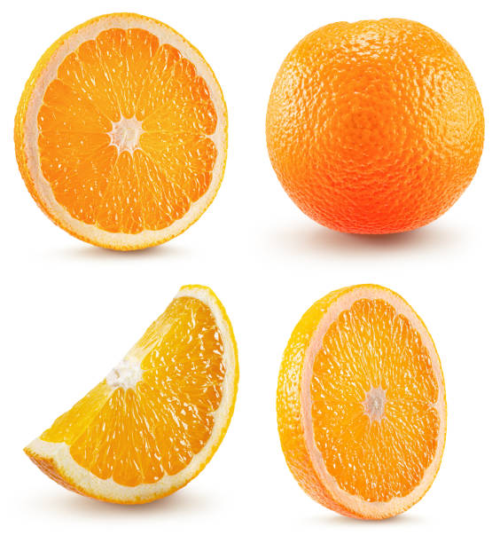 istock collection of oranges isolated on a white background with clipping path 1401779224