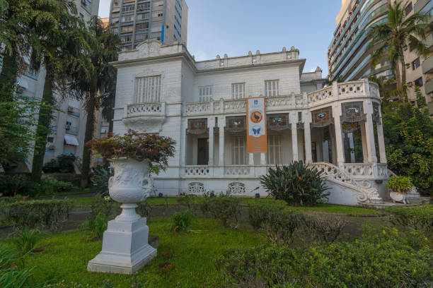Santos, Brazil. Benedicto Calixto art gallery. Santos, Brazil. June 5, 2022. Benedicto Calixto art gallery. Neoclassical mansion from the beginning of the 20th century. pinacoteca sao paulo photos stock pictures, royalty-free photos & images